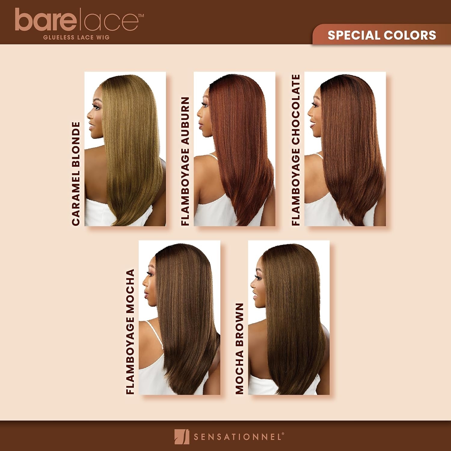 image:imageSensationnel Bare Lace Fulllace Wig Unit 9 Human Hair Blend All Lacefrontal Glueless 180 Degree Preplucked Hairline 1 JETBLACKCARAMELBLONDE