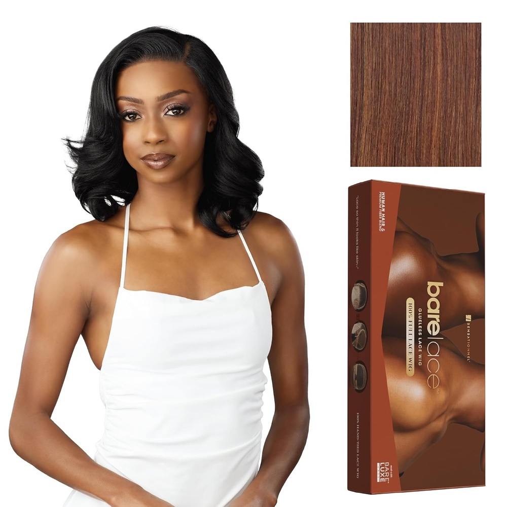 image:imageSensationnel Bare Lace Fulllace Wig Unit 9 Human Hair Blend All Lacefrontal Glueless 180 Degree Preplucked Hairline 1 JETBLACKFLAMBOYAGECHOCOLATE