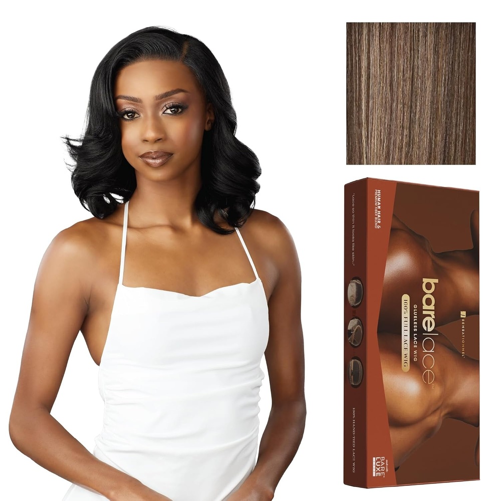 image:imageSensationnel Bare Lace Fulllace Wig Unit 9 Human Hair Blend All Lacefrontal Glueless 180 Degree Preplucked Hairline 1 JETBLACKFLAMBOYAGEMOCHA