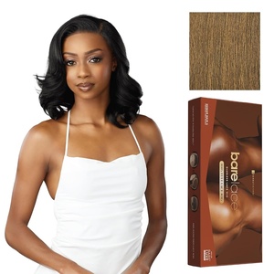 Sensationnel Bare Lace Fulllace Wig – Unit 9 Human Hair Blend All Lacefrontal Glueless 180 Degree Preplucked Hairline (1 JETBLACK)(MOCHABROWN)