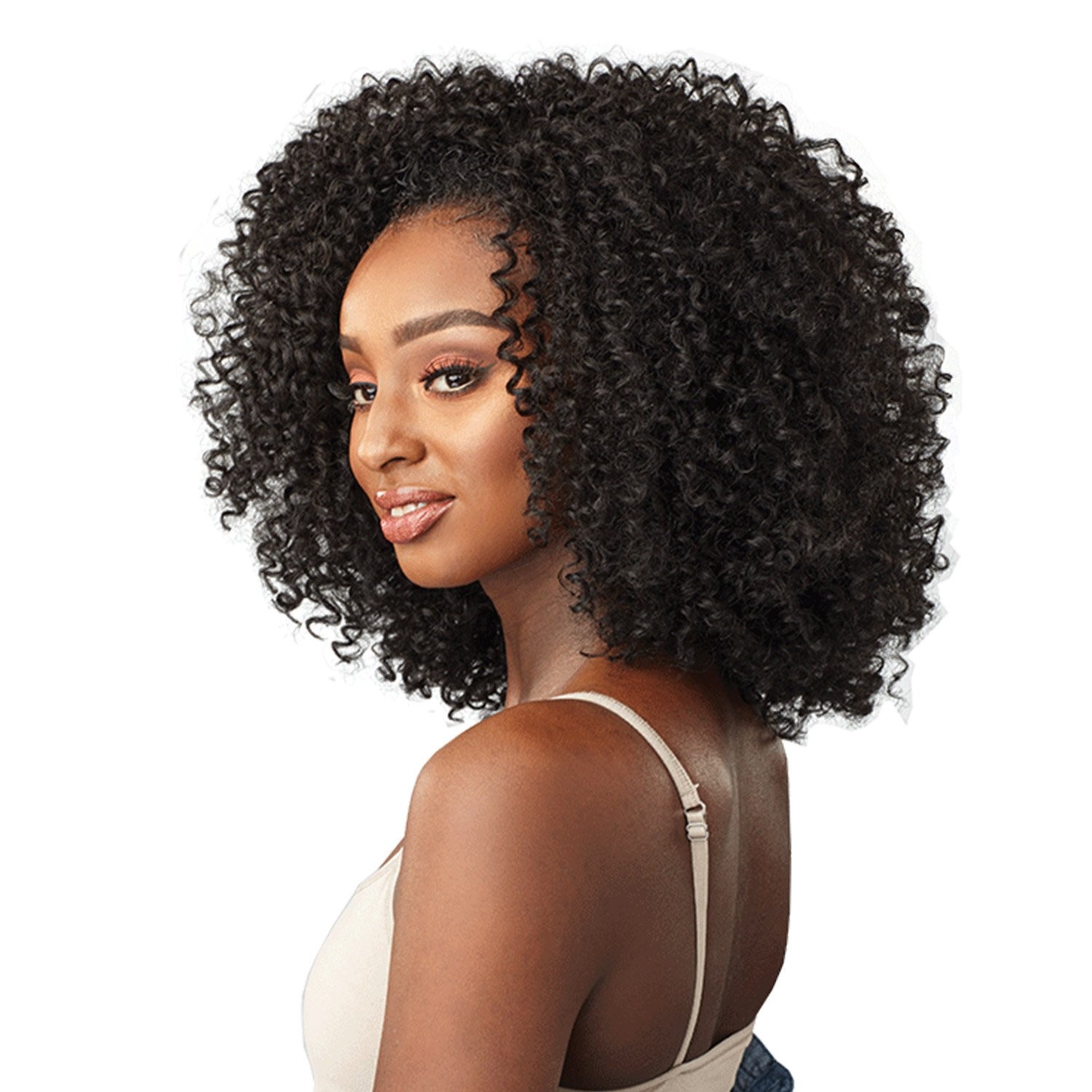 image:imageSensationnel Curls Kinksandco Half Wig The Rule Breaker Instant Weave Drawstring Cap for Natural 3C to 4C Hair Textures 1 JETBLACK1 JETBLACK