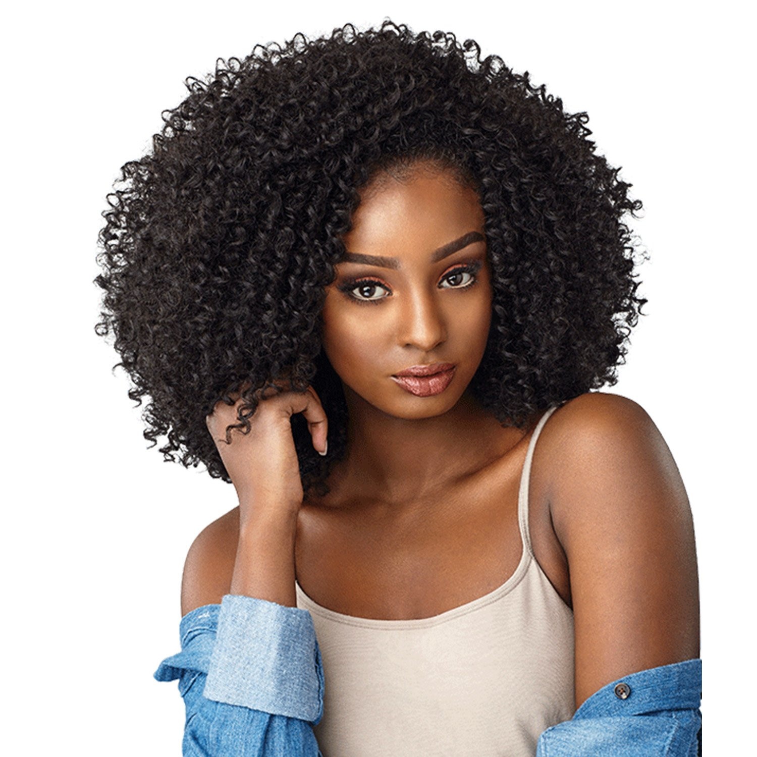 image:imageSensationnel Curls Kinksandco Half Wig The Rule Breaker Instant Weave Drawstring Cap for Natural 3C to 4C Hair Textures 1 JETBLACK1 JETBLACK
