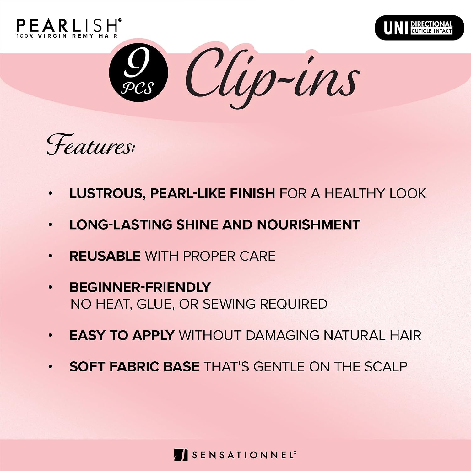 image:imageSensationnel Pearlish Clip In Burmese Curl Pearl Conditioned 15A Remy Human Hair 9 Piece Pack Long Lasing and Easy to Use Extension 18 inch NATURALNATURAL