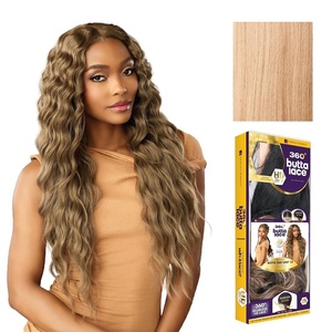 Sensationnel Butta 360 Lace Wig – Unit 12 Wider Parting Glueless Synthetic Preplucked Hairline (1 JETBLACK)(ASHPEACHBLONDE)