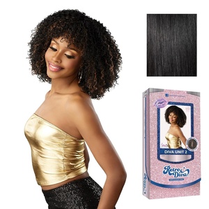 Sensationnel Glamora Lace Crown Wig – Retro Diva Unit 2 Hand Tied CrownArea Curved Ear Contour Synthetic Hair (1 JETBLACK)(1 JETBLACK)
