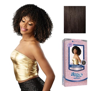 Sensationnel Glamora Lace Crown Wig – Retro Diva Unit 2 Hand Tied CrownArea Curved Ear Contour Synthetic Hair (1 JETBLACK)(2 DARKBROWN)