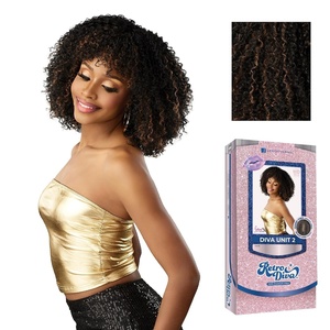 Sensationnel Glamora Lace Crown Wig – Retro Diva Unit 2 Hand Tied CrownArea Curved Ear Contour Synthetic Hair (1 JETBLACK)(BABYSPICEBLONDE)