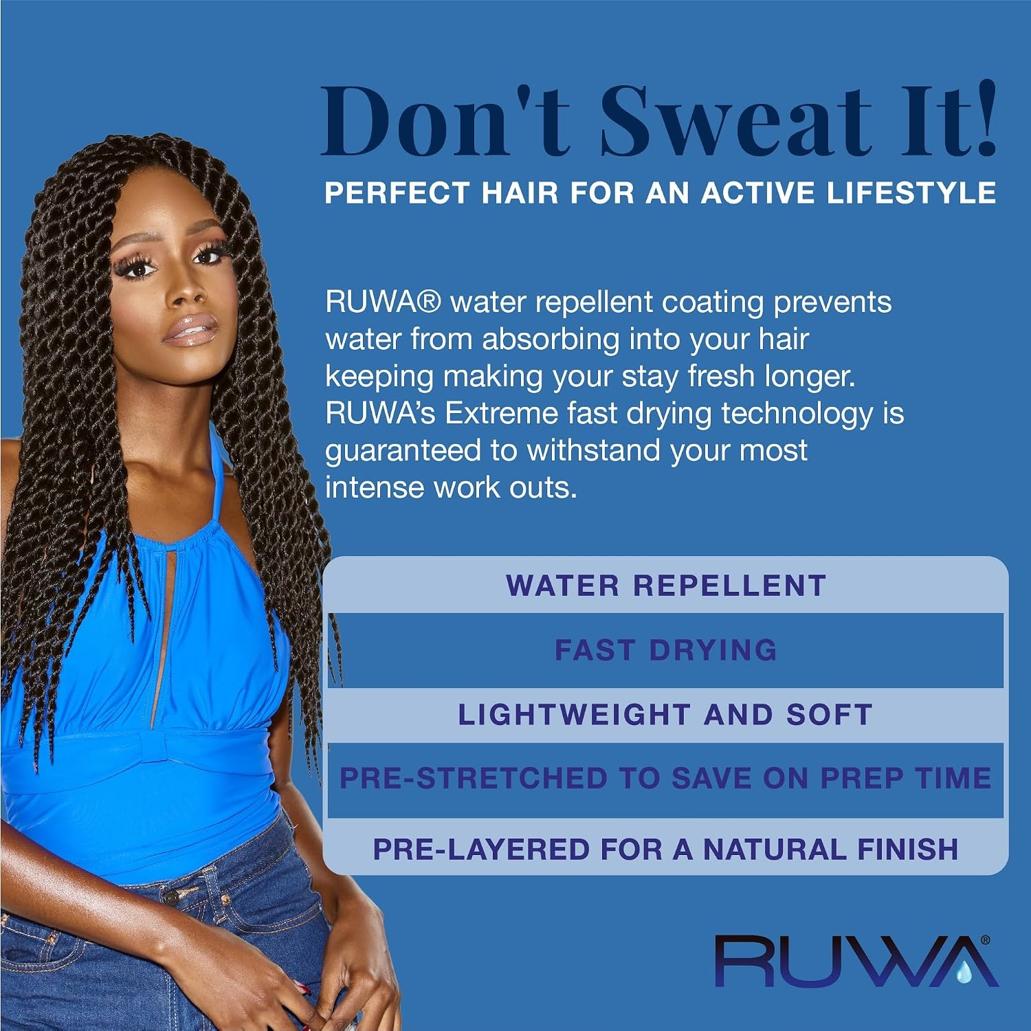 image:imageSensationnel Ruwa pre looped braidinghair 3x senegal twist water repellent kanekalon fast dry synthetic sports itch free 14 inch 1B OFFBLACKSM1B350