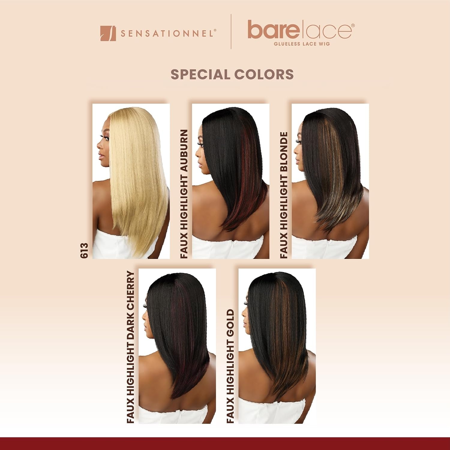 image:imageSensationnel Barelace 13x8 LaceWig Unit 2 1 JETBLACK Lace Front Synthetic Glueless 180 Degree PrePlucked Hairline2 DARKBROWN