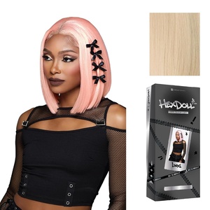 Sensationnel Hexdoll 13×4 LaceWig – Lexi | 1 JETBLACK, Lace Front, Synthetic, Glueless, Natural Density Pre-Plucked Hairline(CHAMPAGNEBLONDE)