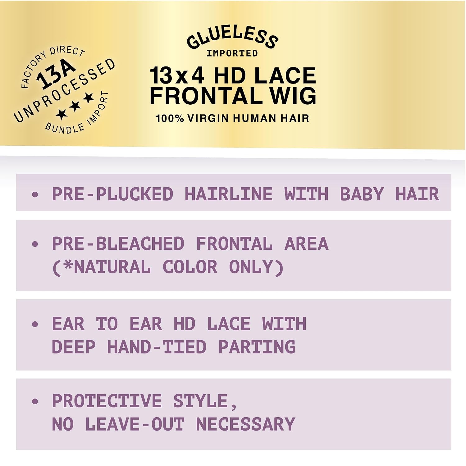 image:imageSensationnel 13A 13x4 Lace FrontalWigDeep 28 Inch NATURAL Glueless PrePlucked Hairline Human Hair 13A UnprocessedNATURALBLACK