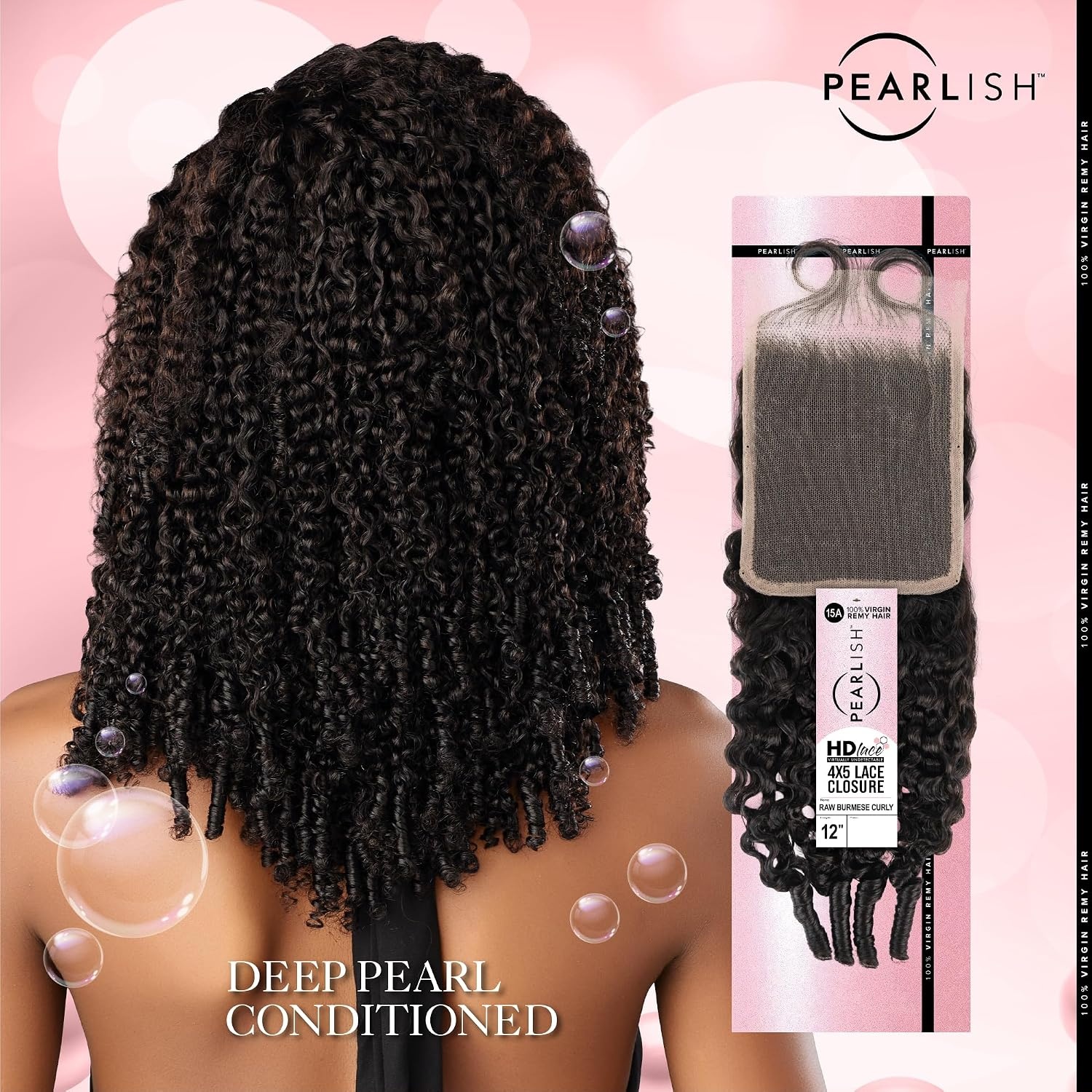 image:imageSensationnel Pearlish Bundle 4x5 ClosureRaw Burmese Curly12 inch NATURAL 15A Soft Remy Human Hair HD Lace Beauty Supply Bundles Weave StylesNATURAL
