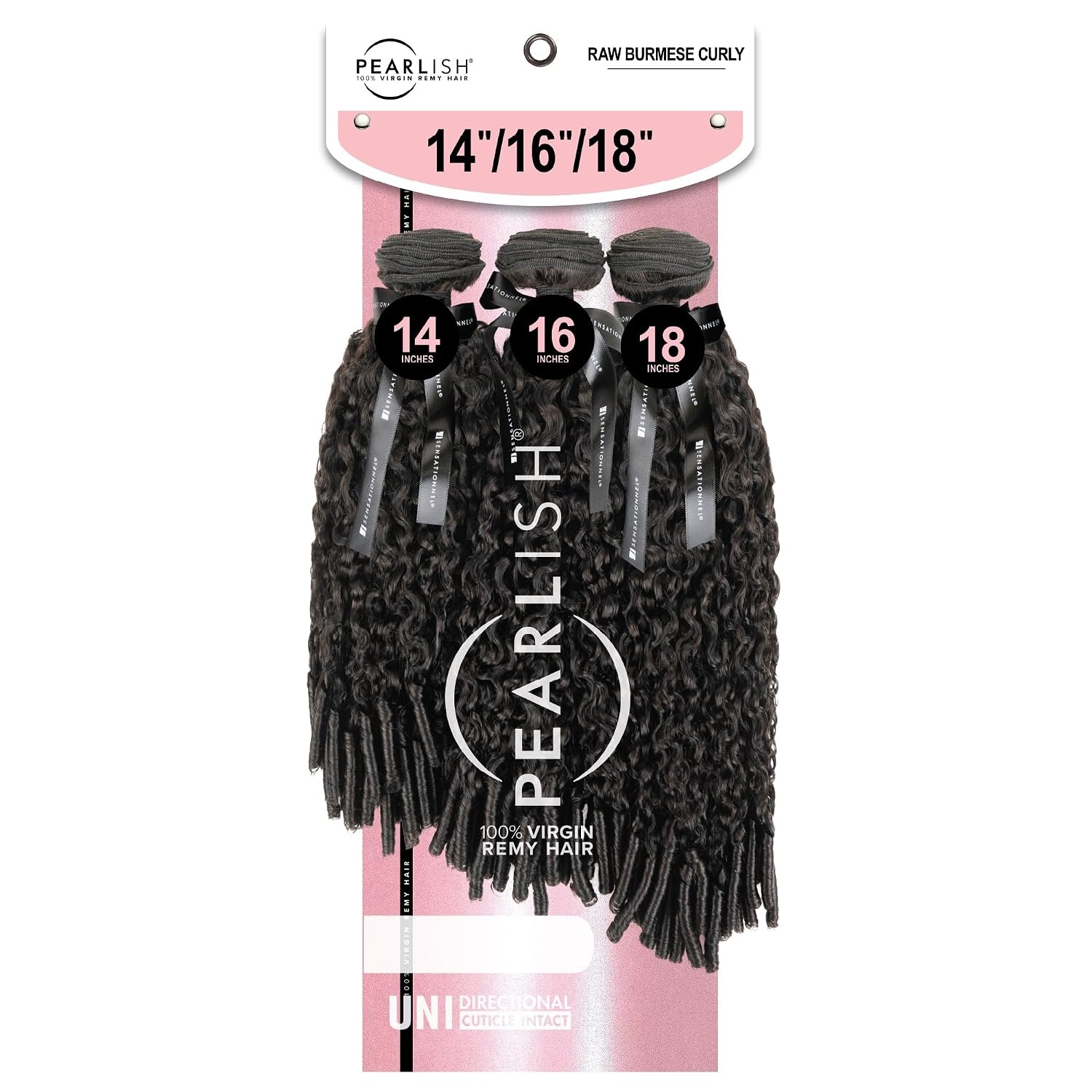 image:imageSensationnel Pearlish Multi BundleRaw Burmese Curly10 12 14 inch NATURAL 15A Soft Remy Human Hair PearlConditioned SewIn or GlueOn Layered LengthsNATURAL