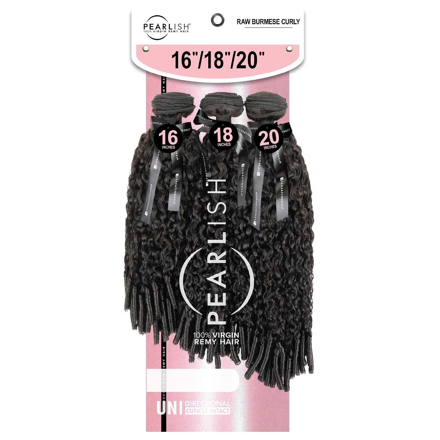 image:imageSensationnel Pearlish Multi BundleRaw Burmese Curly10 12 14 inch NATURAL 15A Soft Remy Human Hair PearlConditioned SewIn or GlueOn Layered LengthsNATURAL