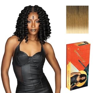 Sensationnel Strand X Full Braided Lacewig-Unit 7, 1 JETBLACK | Glueless Wig, Boho Braid Style, Hand-Tied Kanekalon HD(SM4/27/613)