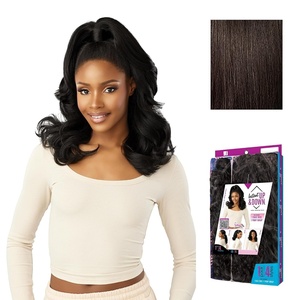 Sensationnel Instant Updown Halfwig Pony-Iud 26, 1 JETBLACK | 4 Style In 1, Pony Wrap, Up-do, Half-up, Half-down(2 DARKBROWN)