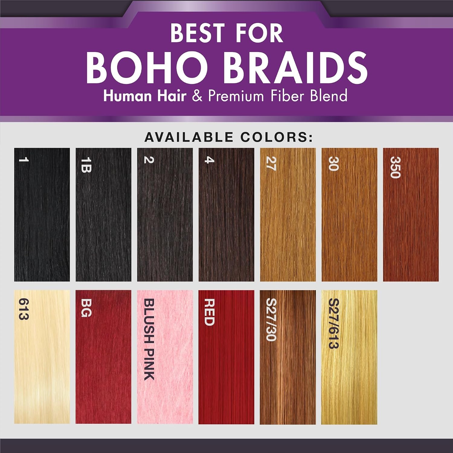 image:imageSensationnel PremiumToo Bulk Weaving2X Ocean Wave2pk 22in BG BURGUNDY Human Hair Blend 2X More Hair Lightweight FeedIn Knotless Goddess for Boho Braids