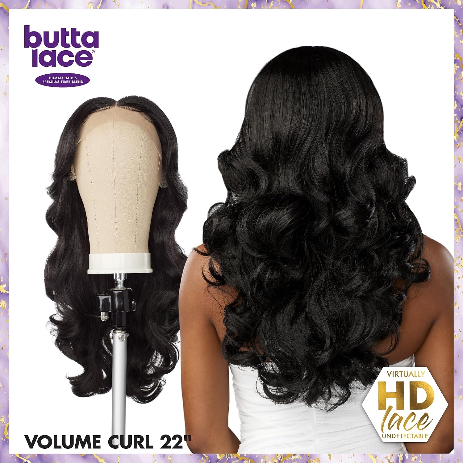 image:imageSensationnel Butta Lace Hhm WigVolume Curl 22 Inch BALAYAGEPLATINUM Glueless Lace Front Human Hair Blend PrePlucked Hairline Extra Wide 5 Inch PartingBALAYAGEPLATINUM