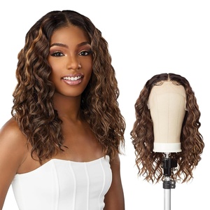 Sensationnel Butta Lace Hhm Wig-Loose Curly 18 Inch, BALAYAGEPLATINUM | Glueless, Lace Front, Human Hair Blend, Pre-Plucked Hairline, Extra Wide 5 Inch Parting(BALAYAGEPLATINUM)