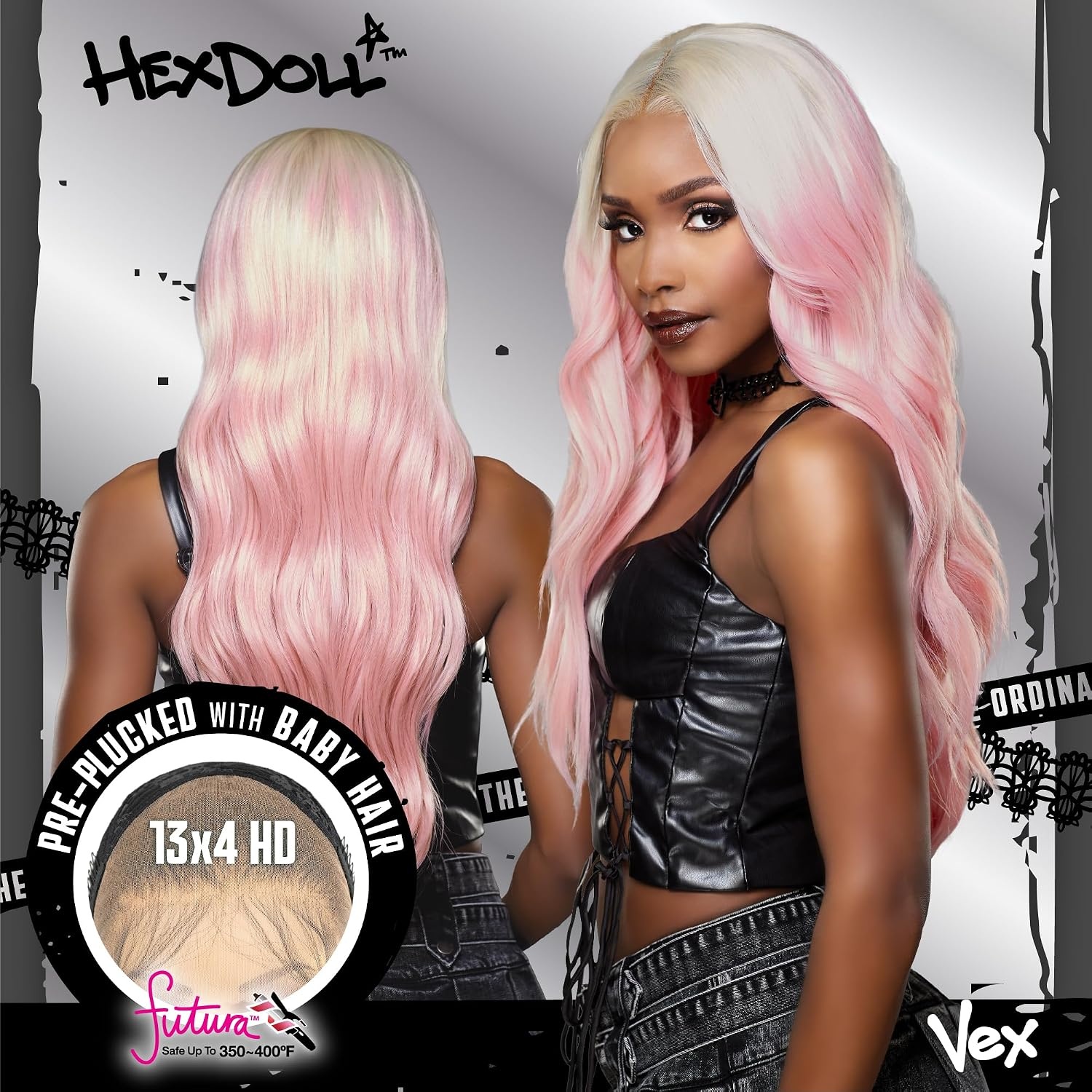 image:imageSensationnel HexDoll 13X4 Lace Wig Vex 1 JETBLACK1 JETBLACK