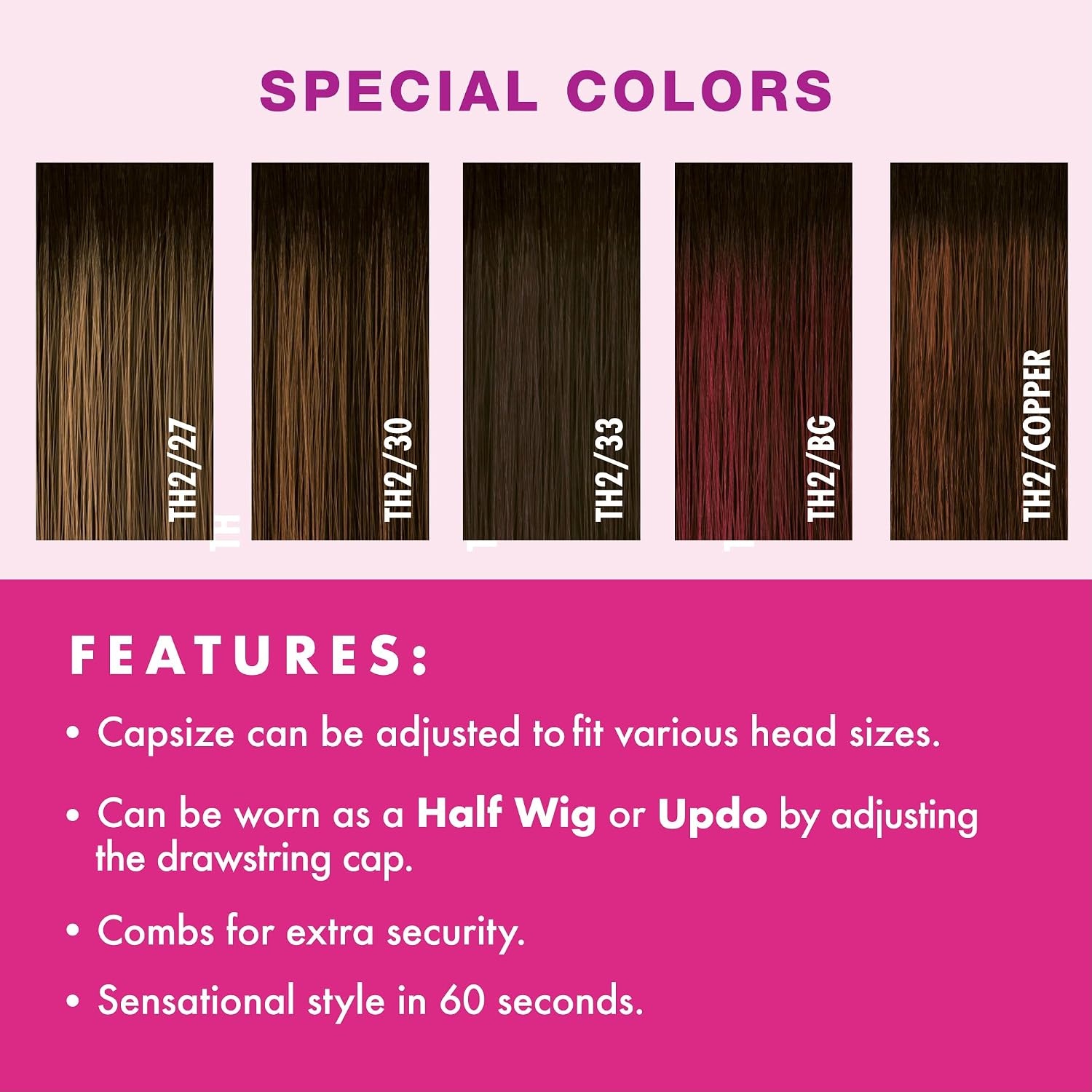 image:imageSensationnel Instant Weave Half Wig 25 1 JETBLACKTH2BG