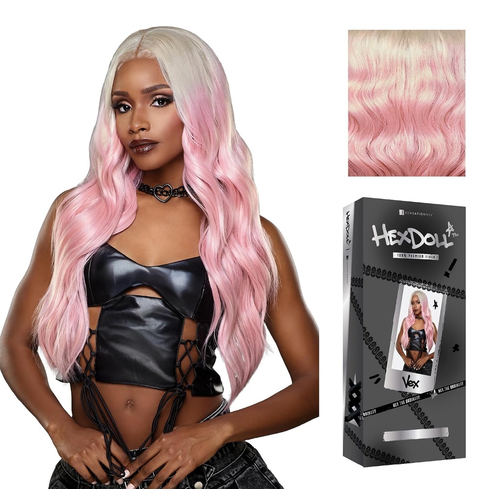 image:imageSensationnel HexDoll 13X4 Lace Wig Vex 1 JETBLACKSTRAWBERRYSWIRL