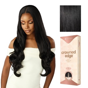 Sensationnel Crowned Edge Widow’s Peak Wig -Euro Body 28 Inch, 1 JETBLACK(1 JETBLACK)