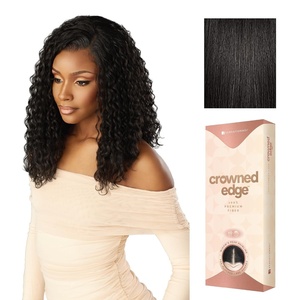 Sensationnel Crowned Edge Widow’s Peak Wig -Water Deep 16 Inch, 1 JETBLACK(1B OFFBLACK)