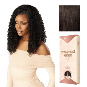 Sensationnel Crowned Edge Widow’s Peak Wig -Water Deep 16 Inch, 1 JETBLACK(2 DARKBROWN)