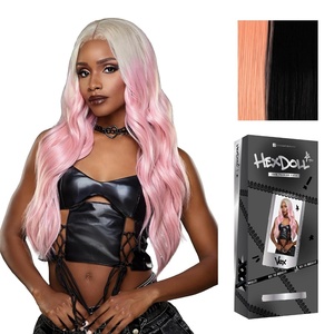 Sensationnel HexDoll 13X4 Lace Wig – Vex, 1 JETBLACK(PINKPEPPERMINT)