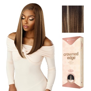 Sensationnel Crowned Edge Widow’s Peak Wig-Blunt Lob 15in, 1 JETBLACK(BALAYAGEMOCHA)