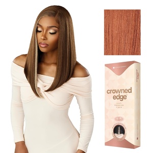Sensationnel Crowned Edge Widow’s Peak Wig-Blunt Lob 15in, 1 JETBLACK(CHOCOLATECOPPER)