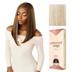 Sensationnel Crowned Edge Widow’s Peak Wig-Blunt Lob 15in, 1 JETBLACK(VANILLABLONDE)