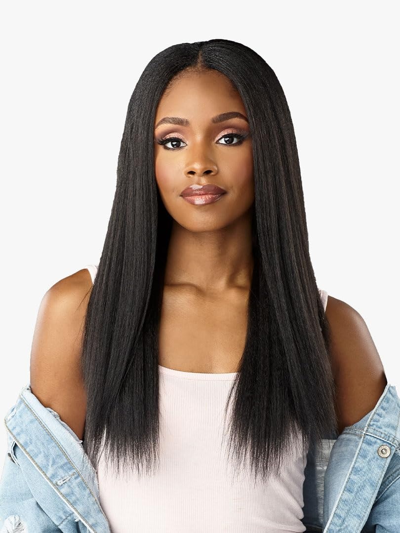 image:imageSensationnel Curls Kinks amp Co Synthetic Hair Clip ins ALPHA WOMAN 18 Color1 Jet Black1B Off Black
