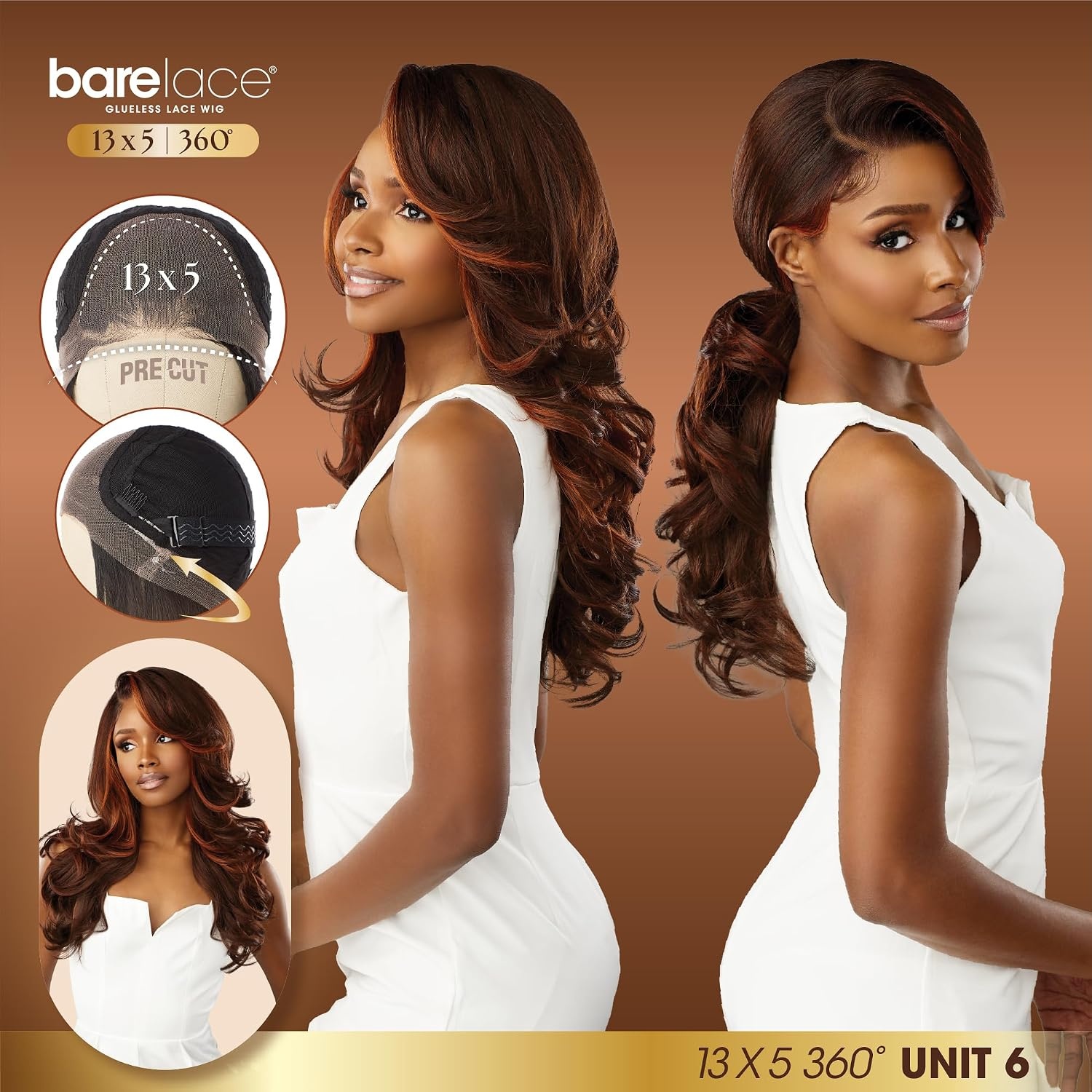 image:imageSensationnel Barelace 13x5 360 Lace Wig Unit 6 1 JETBLACKBALAYAGECINNAMONLATTE