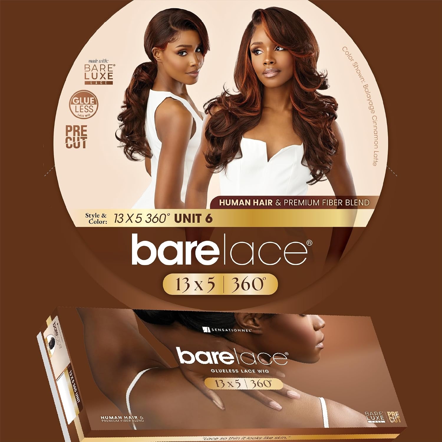image:imageSensationnel Barelace 13x5 360 Lace Wig Unit 6 1 JETBLACKBEIGEBLONDE