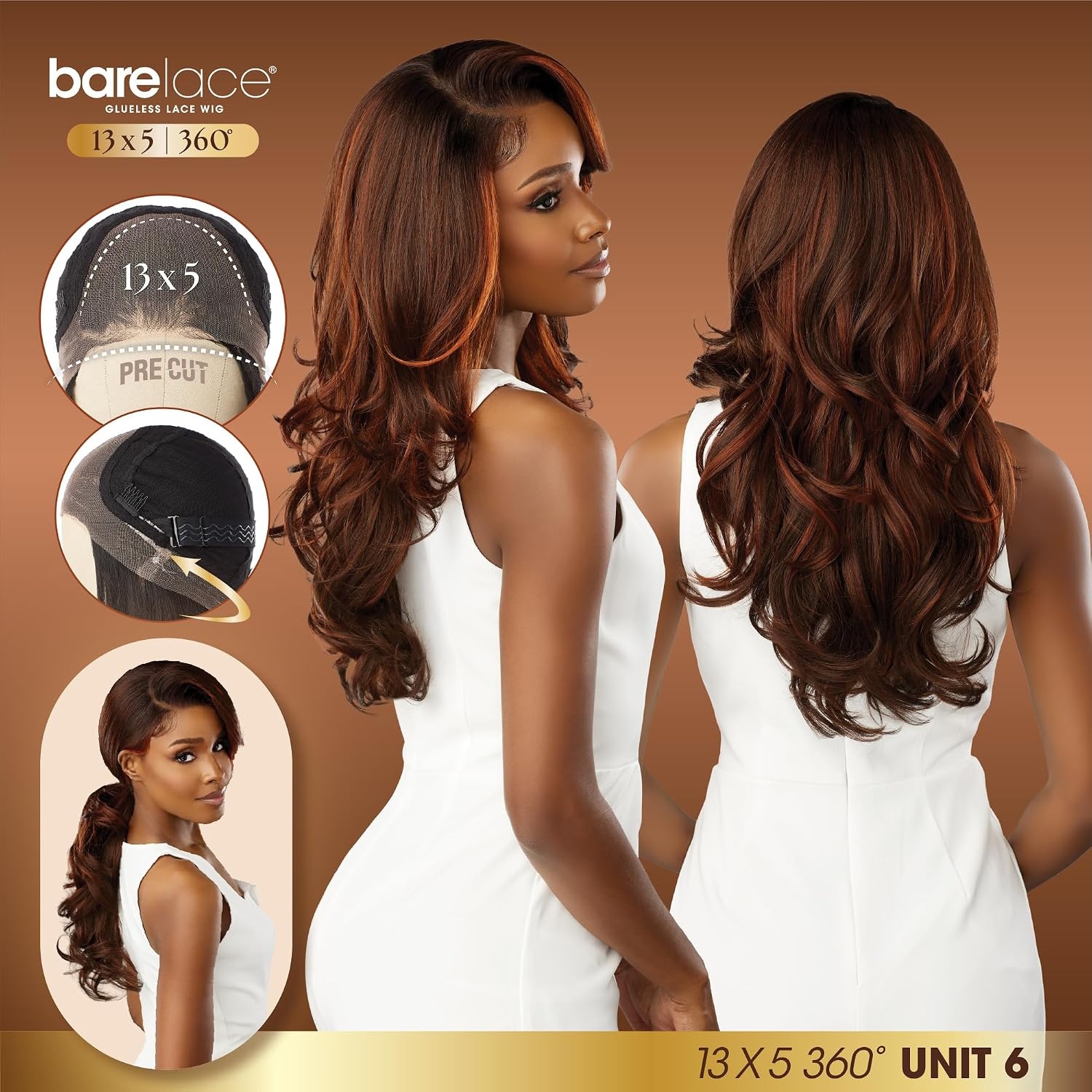 image:imageSensationnel Barelace 13x5 360 Lace Wig Unit 6 1 JETBLACKMOCHABROWN