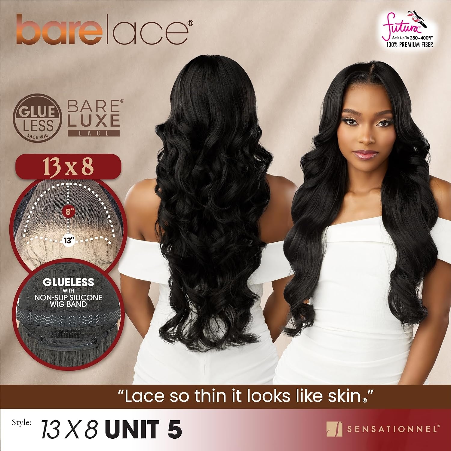 image:imageSensationnel Barelace 13x8 Lace Wig Unit 5 1 JETBLACKBALAYAGEMOCHA