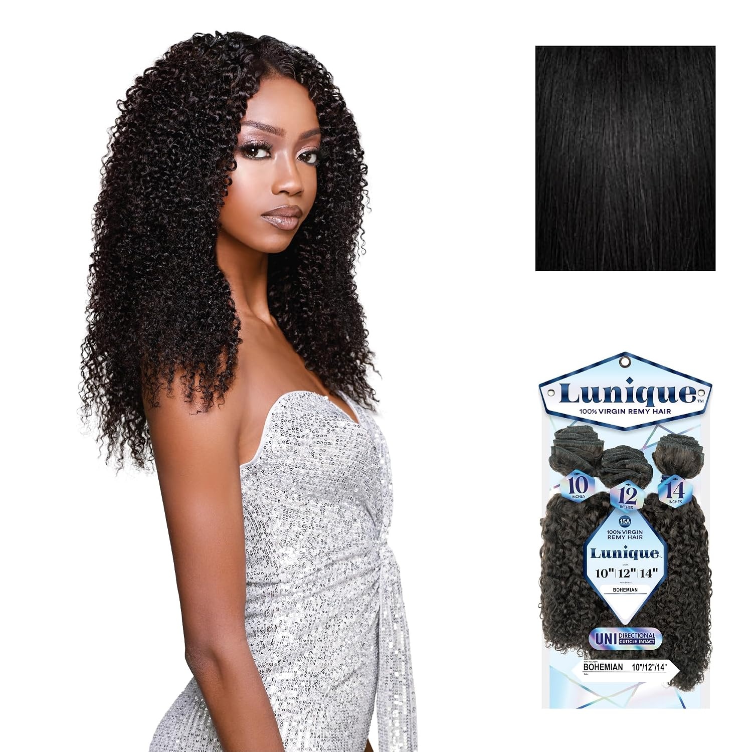 image:imageSensationnel Lunique Multi Weave HairBohemian10 12 14 inch NATURALNATURALBLACK