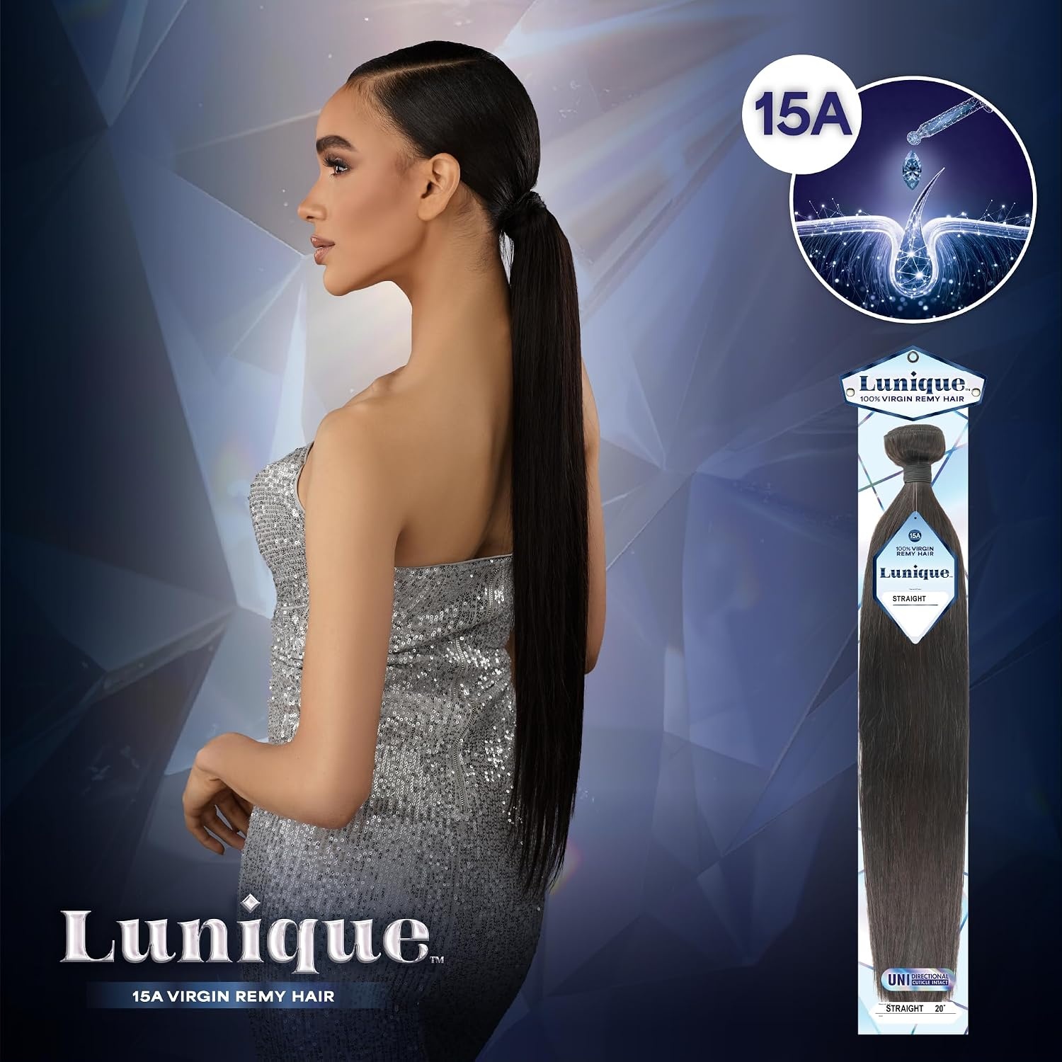 image:imageSensationnel Lunique Weave Hair Straight 14 inch NATURALNATURALBLACK