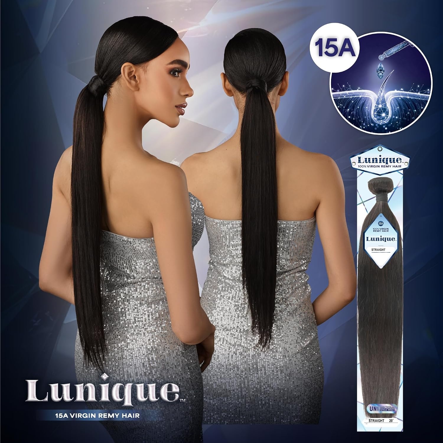 image:imageSensationnel Lunique Weave Hair Straight 14 inch NATURALNATURALBLACK
