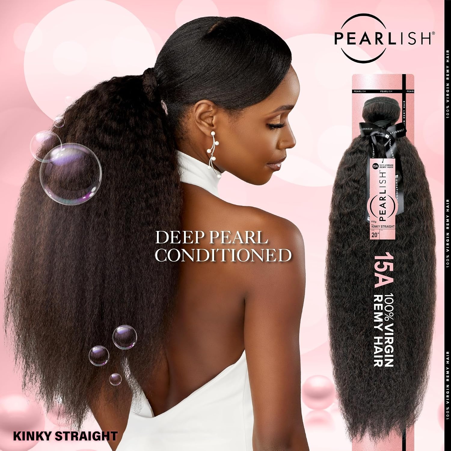 image:imageSensationnel Pearlish Bundle Human HairKinky Straight10 inch NATURALNATURAL