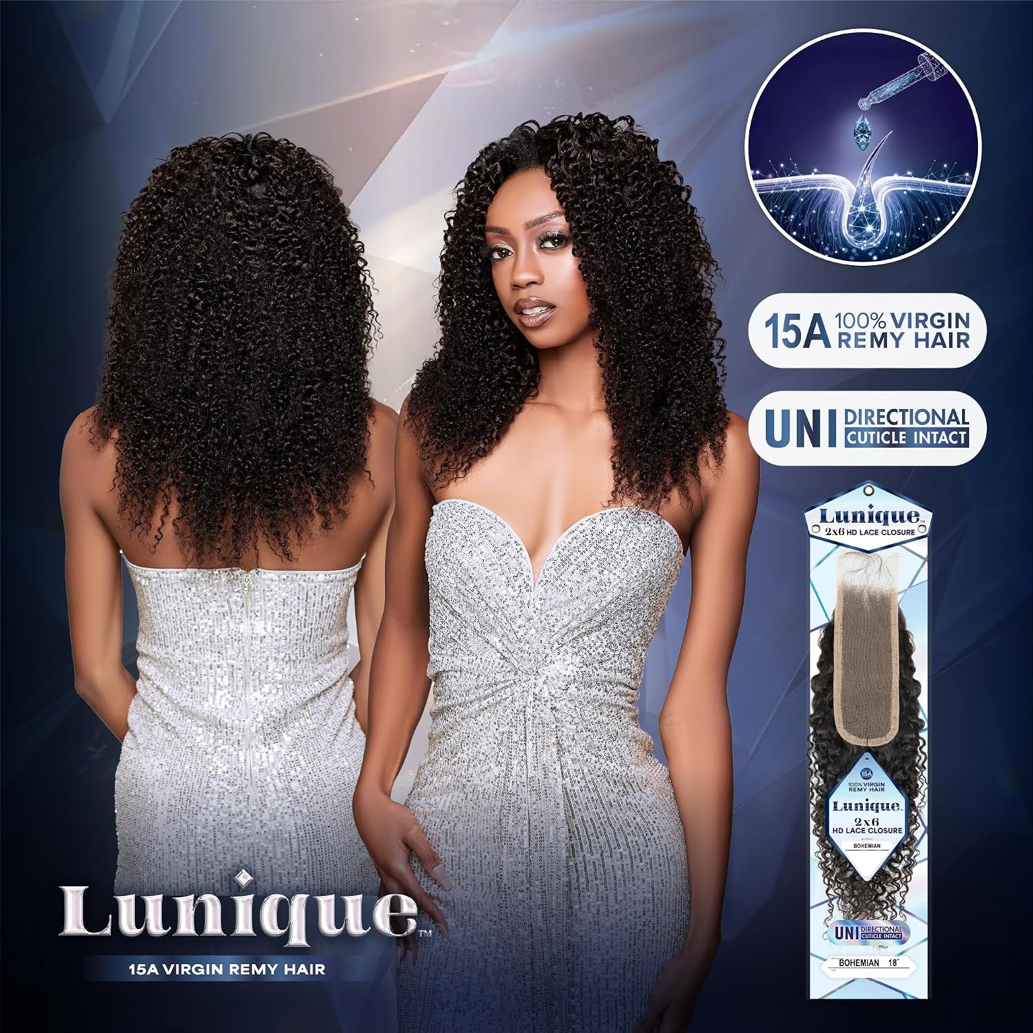 image:imageSensationnel Lunique 2x6 ClosureBohemian12 inch NATURALNATURAL