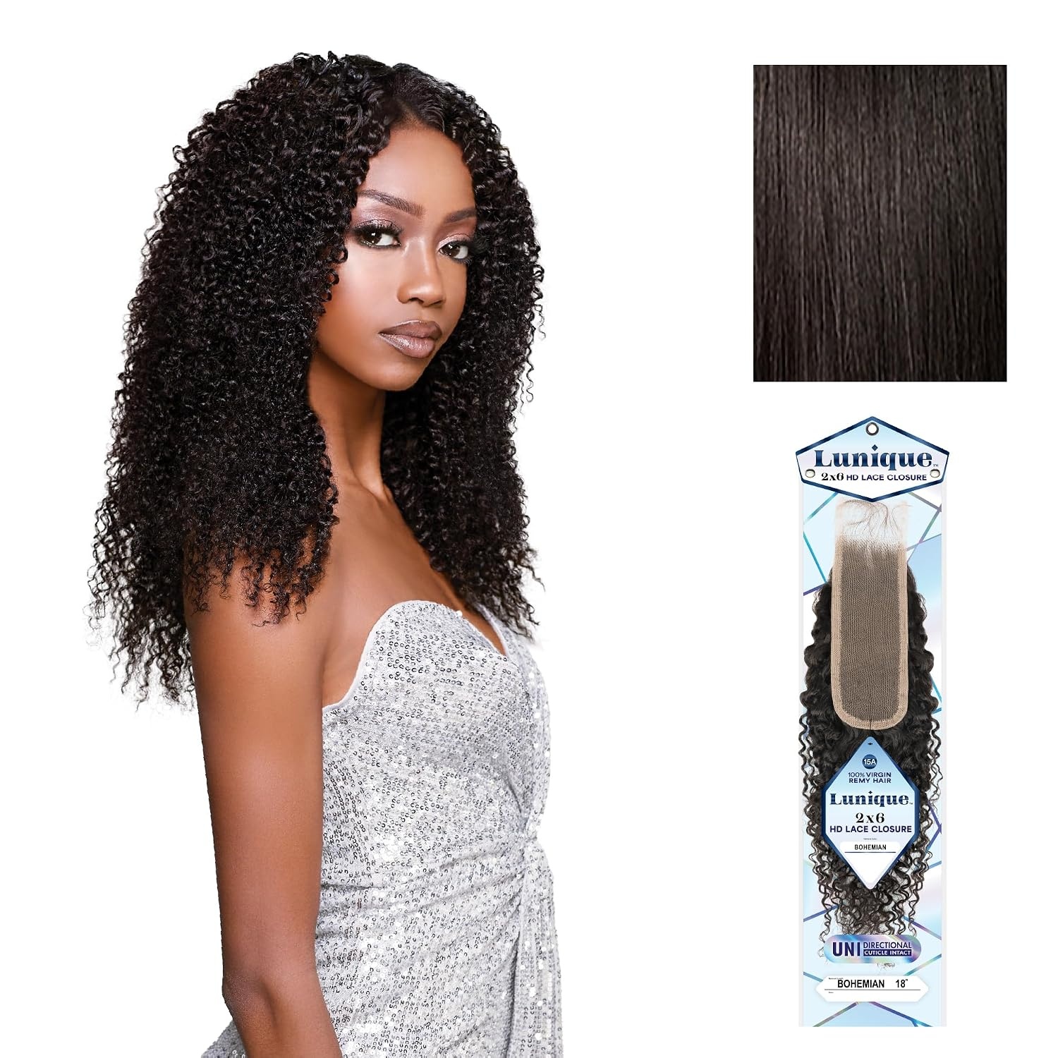 image:imageSensationnel Lunique 2x6 ClosureBohemian12 inch NATURALNATURAL