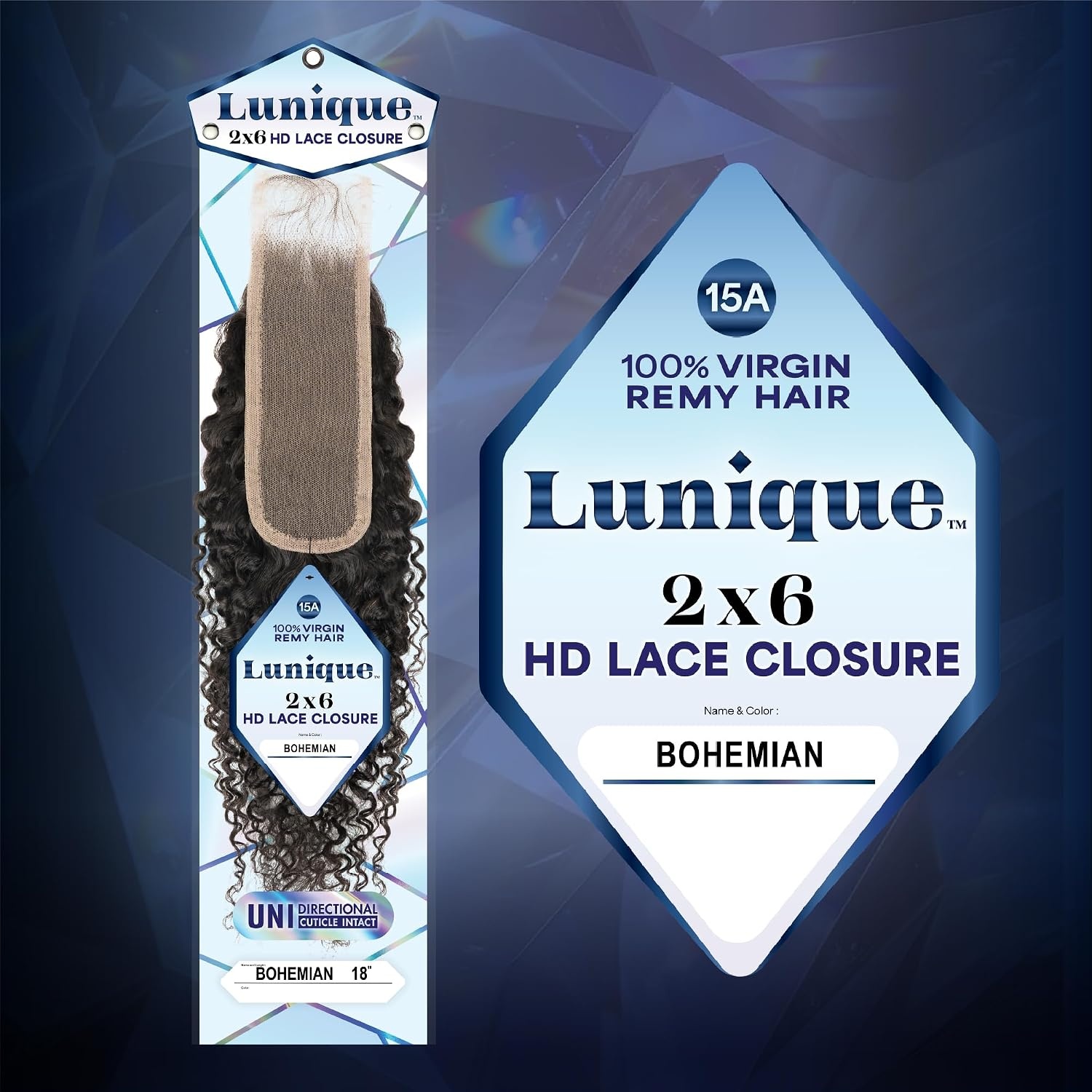 image:imageSensationnel Lunique 2x6 ClosureBohemian12 inch NATURALNATURAL