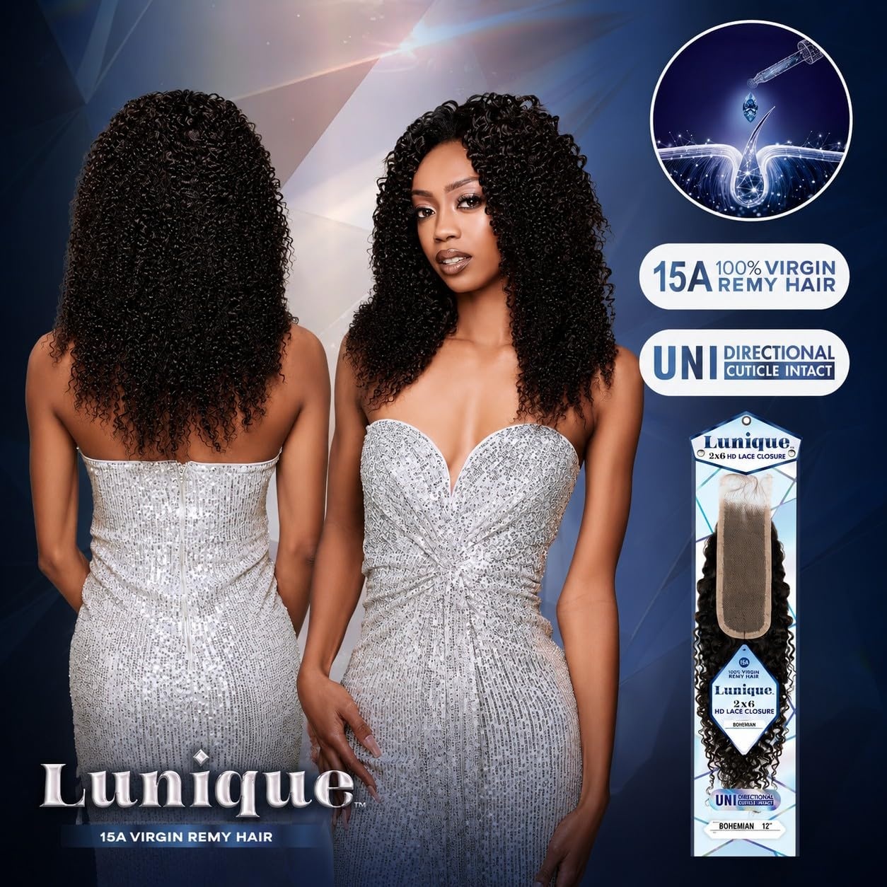 image:imageSensationnel Lunique 2x6 ClosureBohemian12 inch NATURALNATURAL