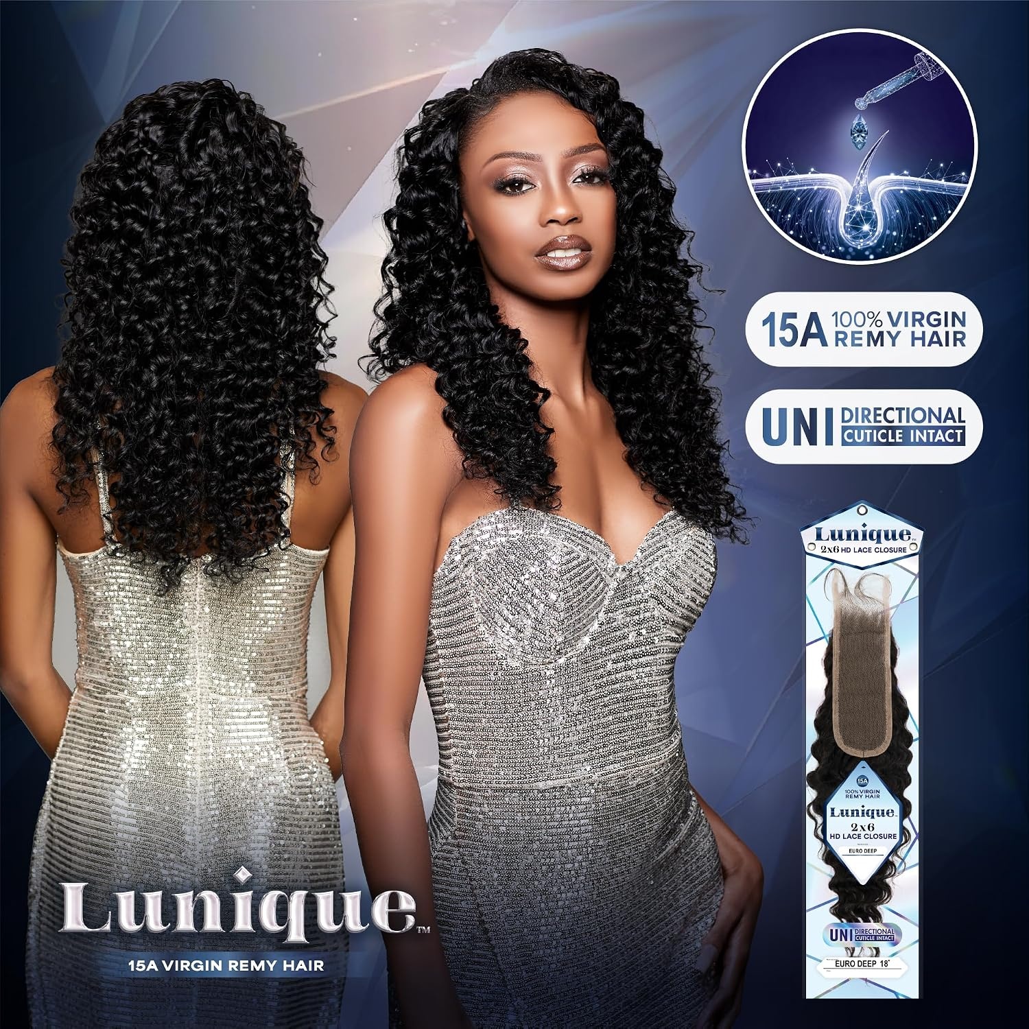 image:imageSensationnel Lunique 2x6 ClosureEuro Deep12 inch NATURALNATURAL