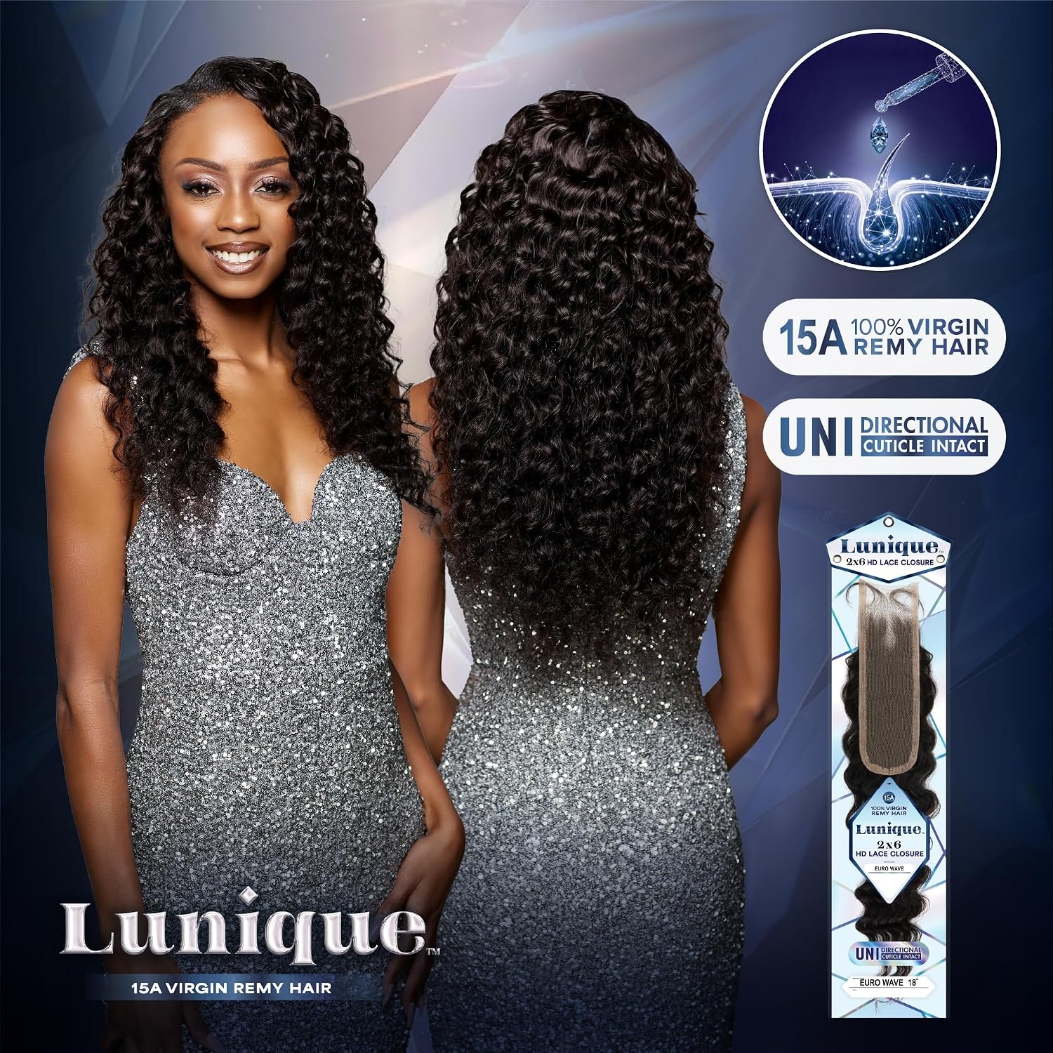 image:imageSensationnel Lunique 2x6 ClosureEuro Wave12 inch NATURALNATURAL