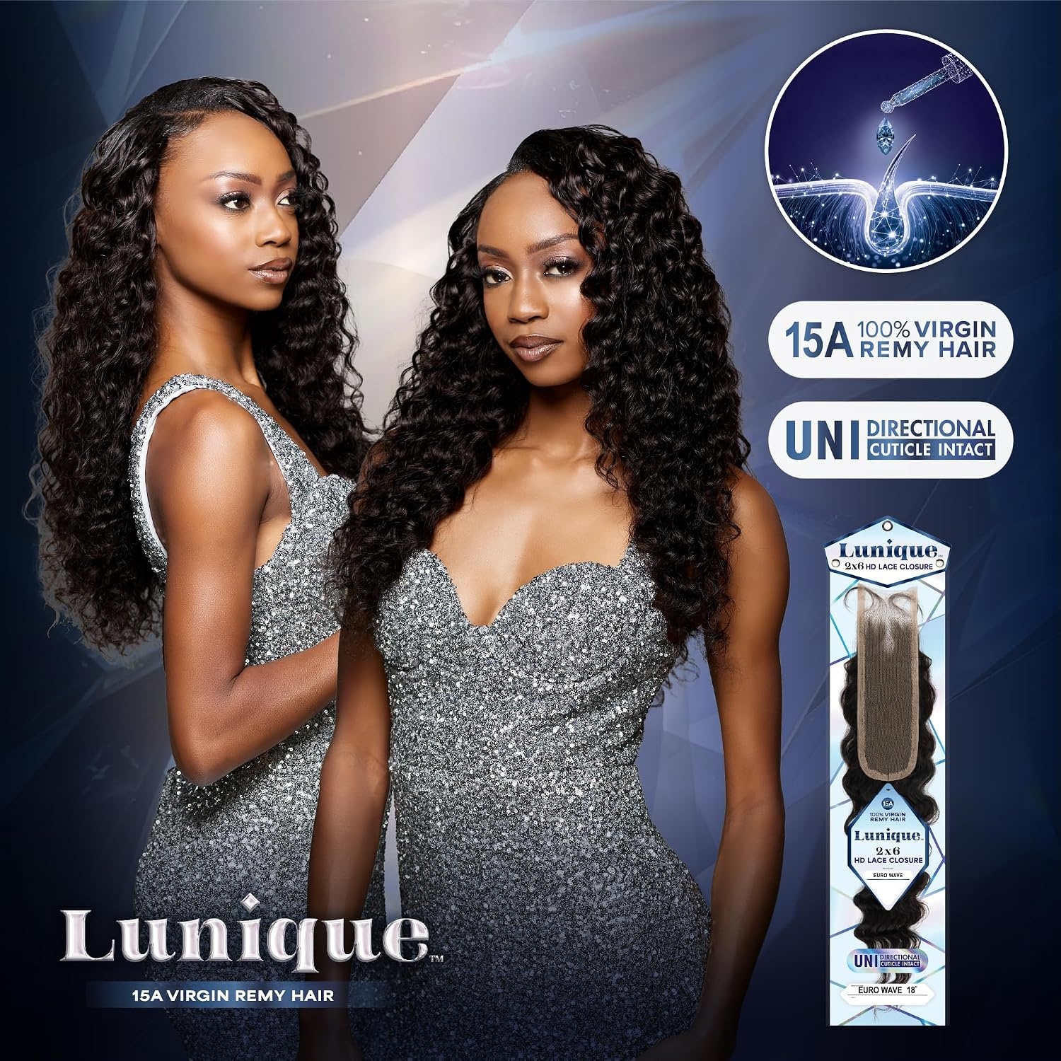 image:imageSensationnel Lunique 2x6 ClosureEuro Wave12 inch NATURALNATURAL