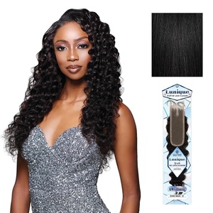 Sensationnel Lunique 2×6 Closure-Euro Wave,12 inch, NATURAL(NATURAL/BLACK)